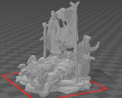 diorama ciaphas kain warhammer40k martelo guerra Jurgen 3d print model - Mito3D