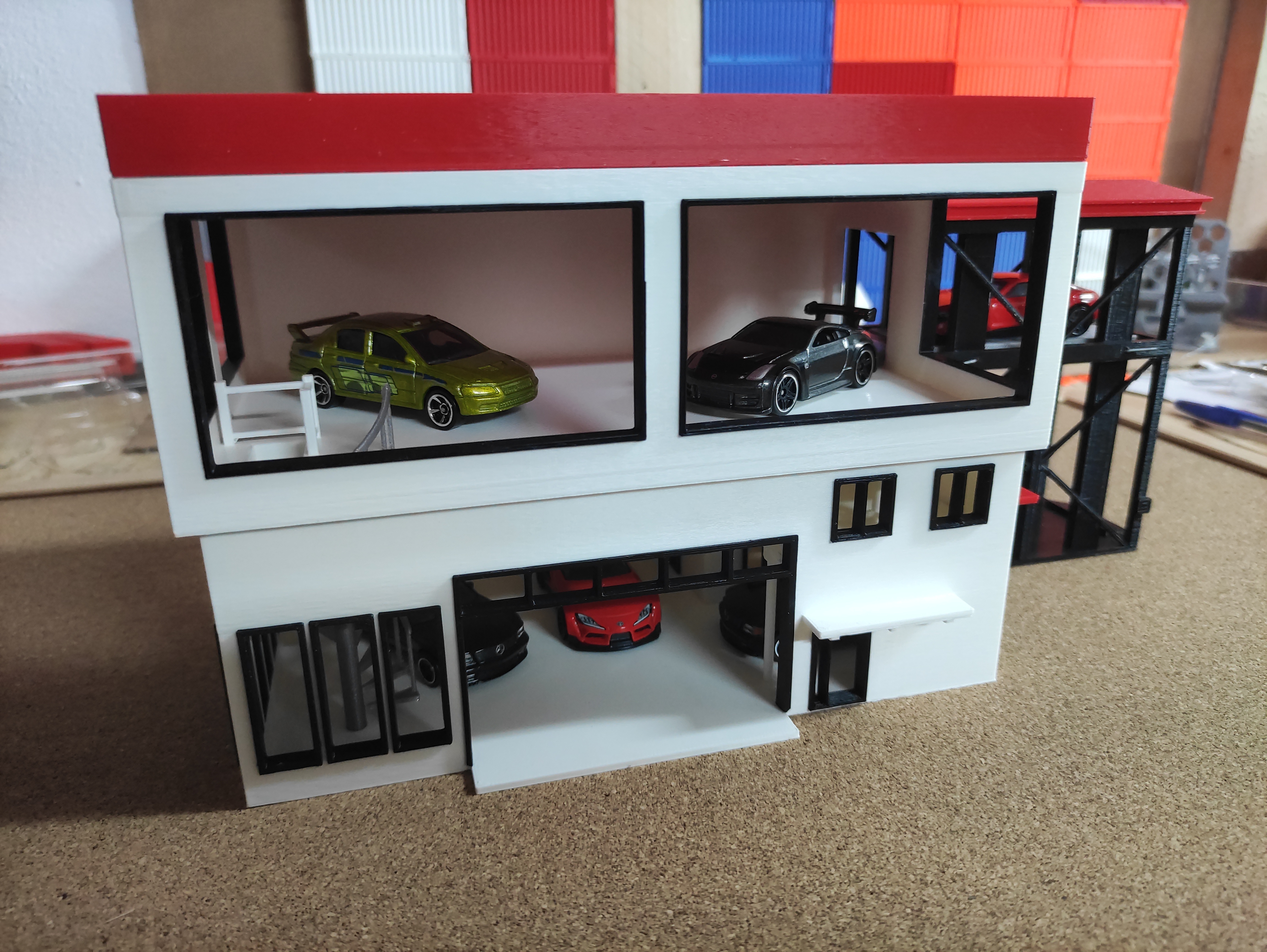 diyorama Sıcak tekerlekler 1 64 garaj araba Görüntüle döküm oyuncak kolektör asansör kibrit kutusu maisto model Aksesuarlar 3D print model - Mito3D