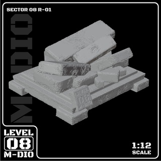 diorama dio ruines 01 échelle 1 12 jouets figure 3d print model - Mito3D