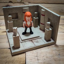 diorama mini dudette a arte wekster leeloo 5º elemento 3d print model - Mito3D