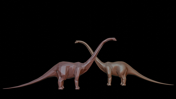 diplodocus miniature 3d print model diplococus dinasour daino dino dinosaur creature lizard extinction polygonal 3d print model - Mito3D