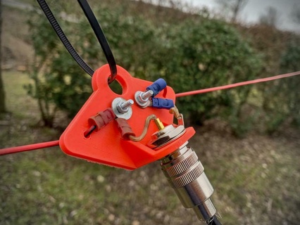 dipole antenna - cb center piece radio created freecad dipol electronics 3d print model - Mito3D