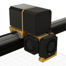 direct drive extruder mount mgn12h titan bondtech e3d v6 tool 30mm 4010 fan linear rail mgn12 3d printing 3d print model - Mito3D