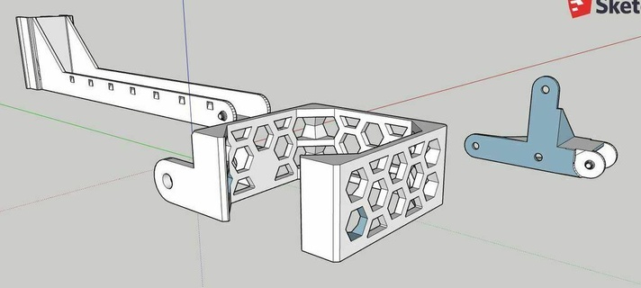 Direkte Fahrt horizontal Vertikale Kette Anfang Stepper montieren Ender 3 3d Drucker Teile 3d print model - Mito3D