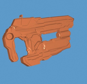 direct energy pistol boltshot halo 4 single file Game halo4 game singlefile 3d print toy gun fun cool 3d print model - Mito3D