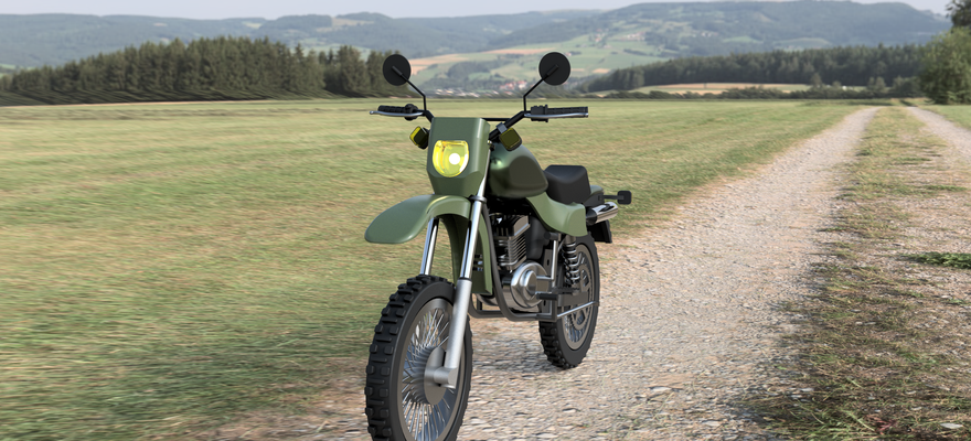 dreckiges fahrrad motorrad moped dakar 3d print model - Mito3D