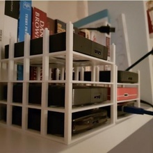 disc cabinet various storage 3d tour 3d print model - Mito3D