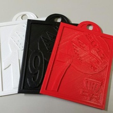 disc golf bag tag vários frisbee esportes 3d print model - Mito3D