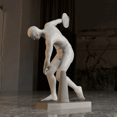 discobolo arte david venus milo pensador estatua escultura multa miguel ángel museo figura regalo juguete 3d print model - Mito3D