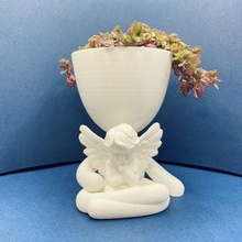 discórdia anjo robert plantador vaso suculentos amantes doce decoração plantas plantar 3d print model - Mito3D