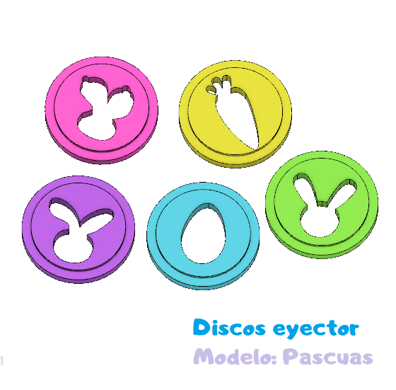 discos eyector pascuas reposter a 3D print model - Mito3D