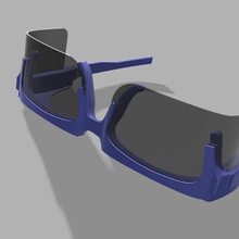 discreet protective glasses tool protection face facial lenses 3d print model - Mito3D