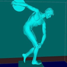 lançamento do disco arremesso homem a arte pessoas jogando estátua de esportes sla escultura nua muscular miniatura lcd figurine figura fdm dlp o 3d print model - Mito3D