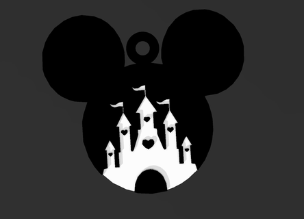 projetado chaveiro castelo joalheria Disney 3d print model - Mito3D