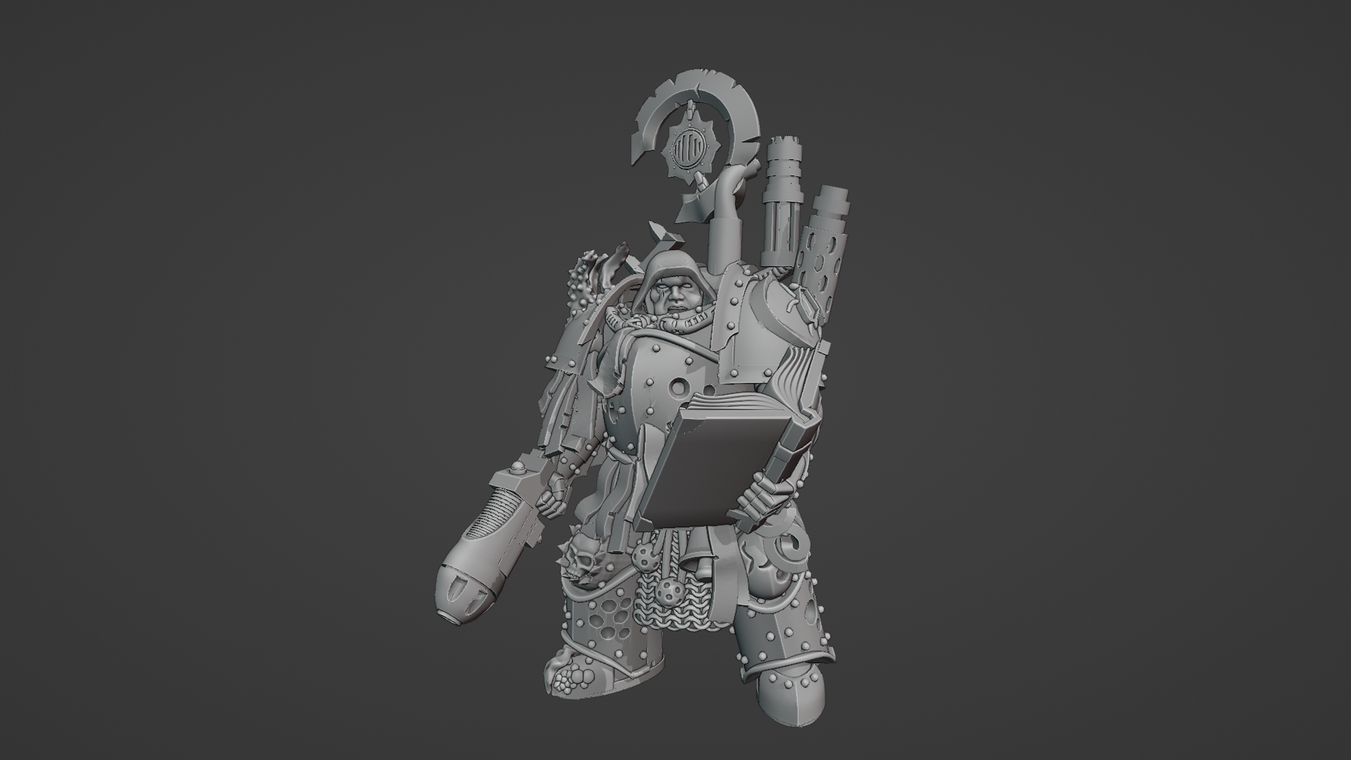 asqueroso contador guardia muerte marina caos martillo guerra Nurgle 40k espacio juego hereje traidor 3D print model - Mito3D