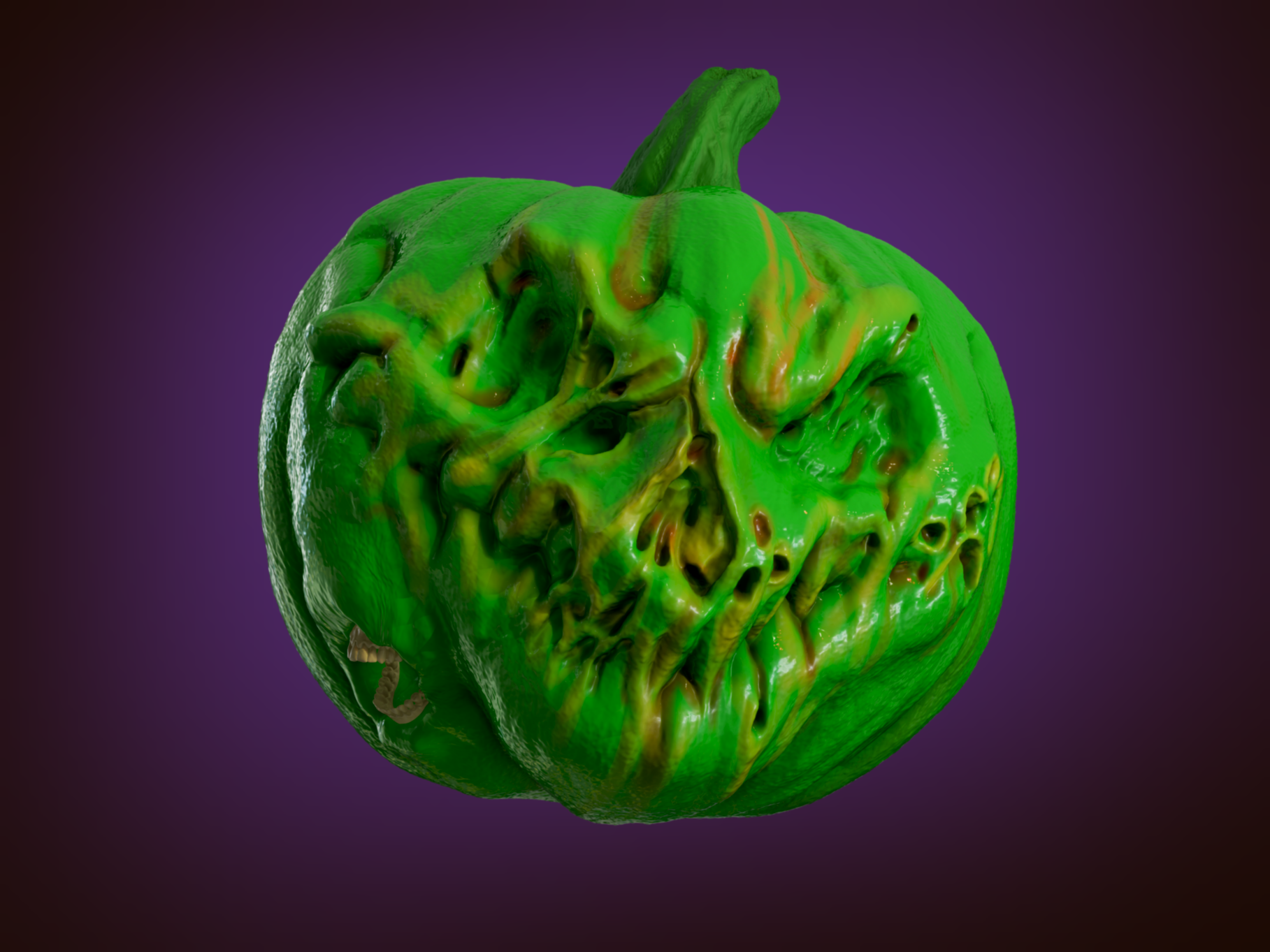 asqueroso Víspera Santos zombie pumpkin calabaza figura calabazas miedo escalofriante 3D print model - Mito3D