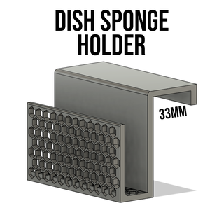 dish sponge holder hexagon sponge holder dishcloth melamin sponge  3d print model - Mito3D
