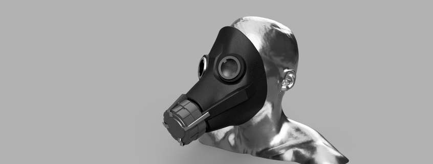 disonorata assassino baleniera maschera daud balena gas cosplay Corvo cranio 3d print model - Mito3D