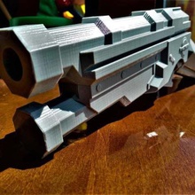 dishonored 2 de la pistola art las esculturas madera juguete disparar prop el metal arma fuego 3d print model - Mito3D