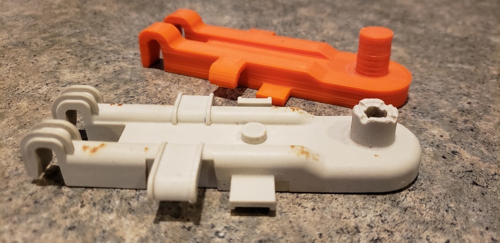 bulaşık makinesi dirsek klips makineleri klipler değiştirme parçalar 3D print model - Mito3D
