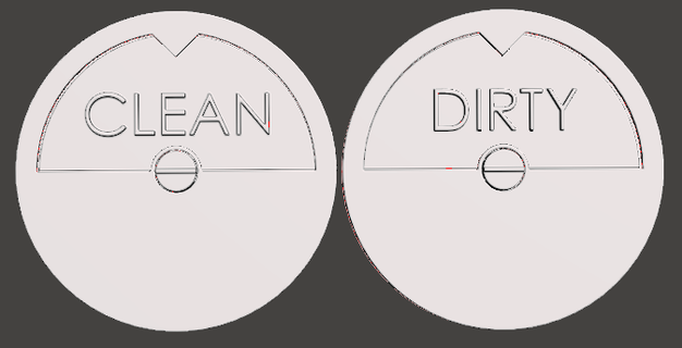 dishwasher indicator dishwasher clean dirty indicator ease life kitchen  3d print model - Mito3D