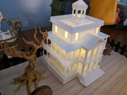 disney's haunted mansion halloween holiday village pop culture horror houses disney 3d print model - Mito3D