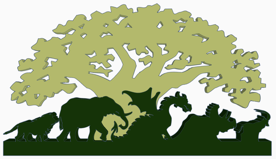 disney animal Reino calcomanía logo juego tema parque reino Orlando zoo león continuar dinosaurio árbol vida 3d print model - Mito3D
