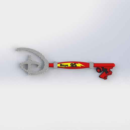 disney voitures clé Jeu Pixar rayon McQueen foudre 3D print model - Mito3D