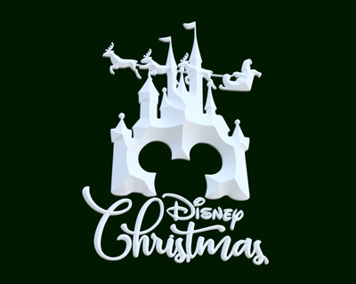 Disney kale Noel Baba madde ren geyiği tatil büyü ev dekorasyon ışıklar festival prensesler Mickey Minnie kutlama ağaç cazibe gelenek ruh sevinç fantezi tatiller mutlu Bayram 3d print model - Mito3D