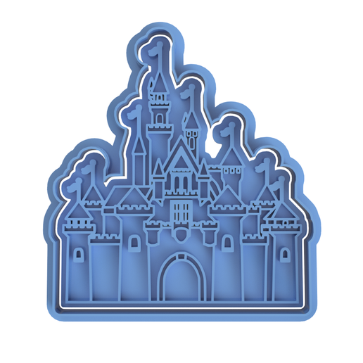 disney castle cookie cutter personal mickey minney donald disneyland 3D print model - Mito3D