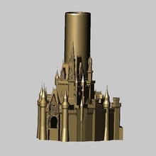 Disney castelo bocal extrusora gancho hokha bongo shisha 3d print model - Mito3D