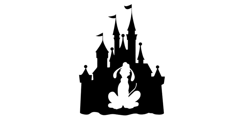 disney castillo plutón arte decoración 2d interior diseño emblema pared logo disneyland mural hogar perro 3d print model - Mito3D