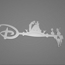 Disney Cinderela chave Cindrella 3d print model - Mito3D