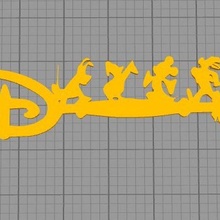 Disney Gang Schlüssel einstellen Kunst 3d print model - Mito3D