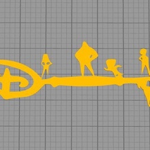 Disney Incríveis chave arte 3d print model - Mito3D