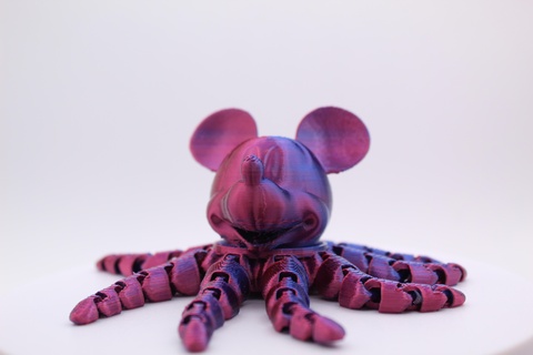 disney inspired articulated octomouse mickey mouse octopus mickeymouse 3d print model - Mito3D