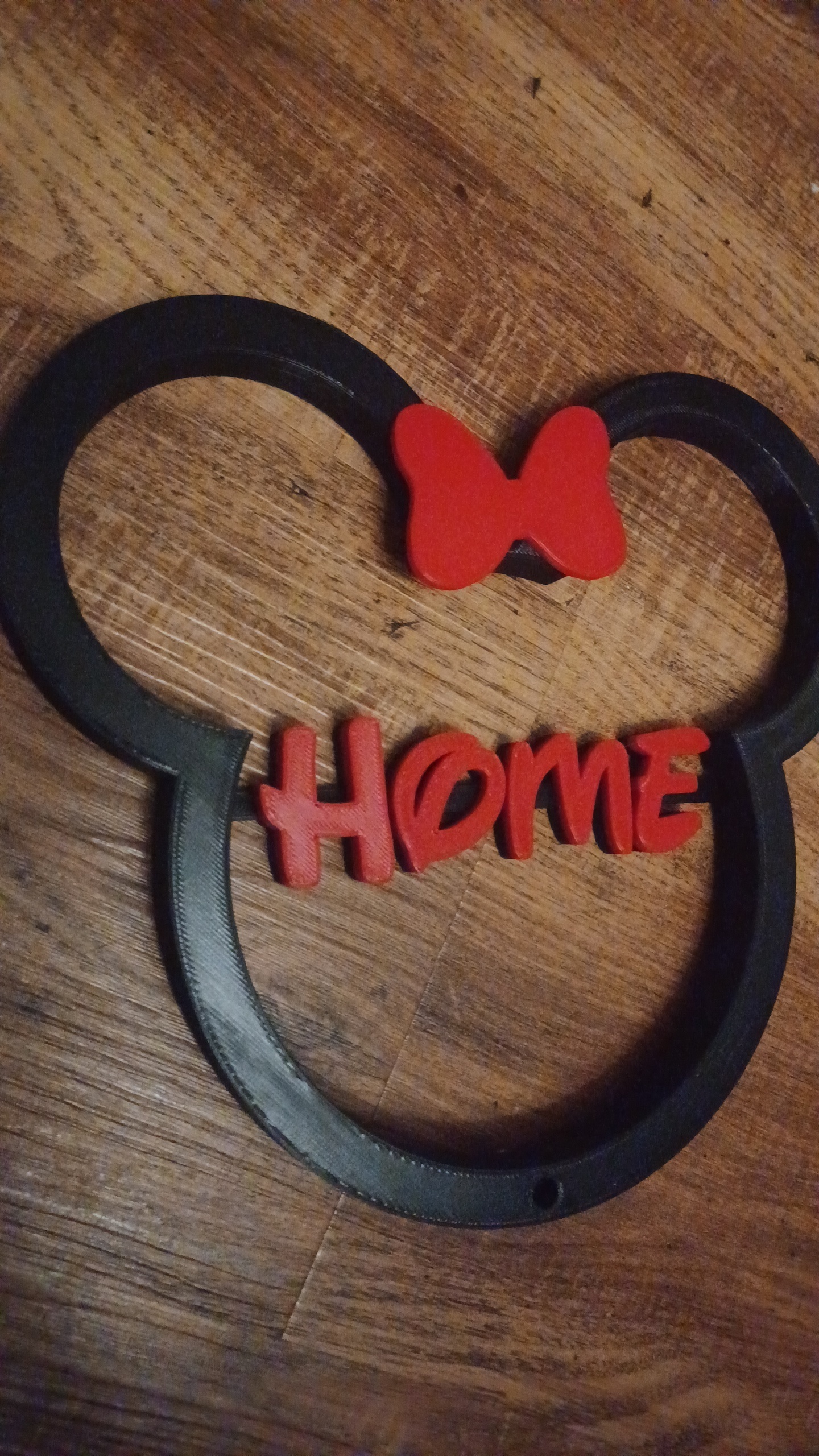 disney inspired home sign mickey minnie head decor cake topper personalized wall art Home #mickeyhead #mickey #disney #personalized 3D print model - Mito3D