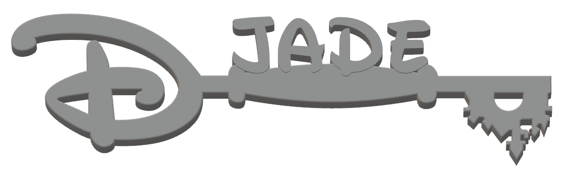 disney jade clé 3D print model - Mito3D