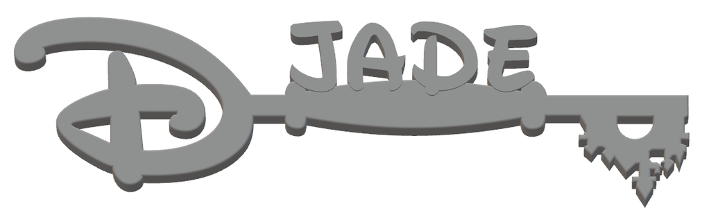 Disney jade chave 3d print model - Mito3D
