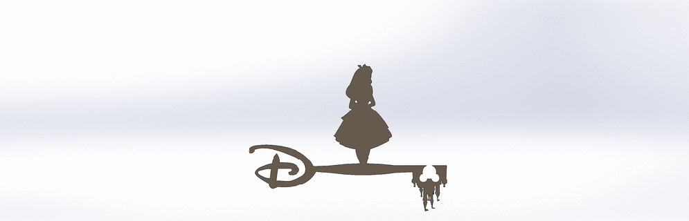 Disney anahtar dekorasyon prenses 3d print model - Mito3D