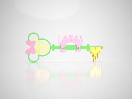 Disney chave castelo minnie mickey 3d print model - Mito3D