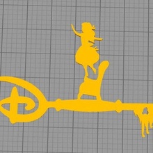 Disney anahtar Alice Ayarlamak Sanat 3d print model - Mito3D