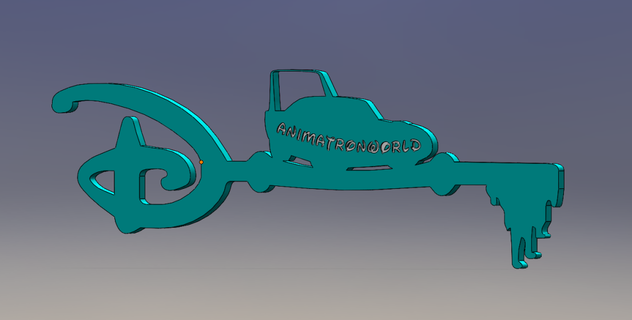 disney clé voitures esprits dinosaure autobus 3d print model - Mito3D