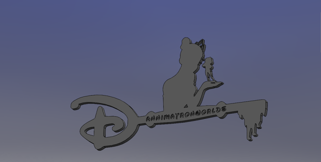 Disney chave Princesa rã 3d print model - Mito3D