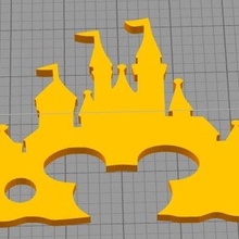 Disney chaveiro placa 3d print model - Mito3D