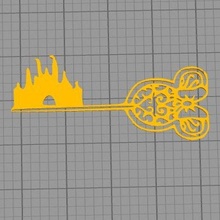 Disney Königreich Schlüssel einstellen Kunst 3d print model - Mito3D
