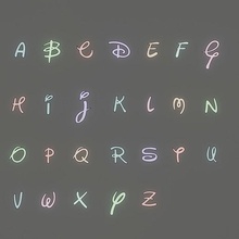disney lettere letras molde kit scuola font 3d print model - Mito3D