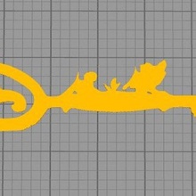 disney Lion Roi clé art 3d print model - Mito3D