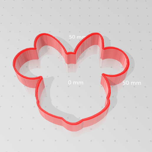 disney minnie cookie cutter tool 3D print model - Mito3D