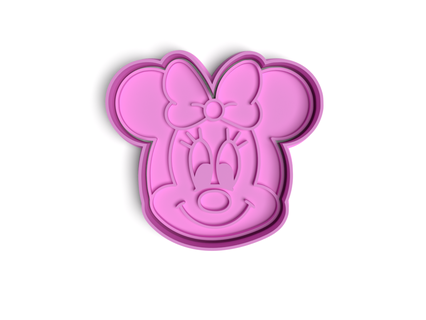 disney minnie cookie cutters cookies molds bakery fondant stamp mickey 3d print model - Mito3D